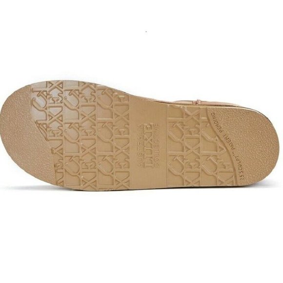 AUSTRALIA LUXE COLLECTIVE 5 6 CHESTNUT SUEDE "COSY TALL" SHEEPSKIN BOOTS - Picture 3 of 9